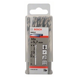Bosch Metallbohrer HSS-G, DIN 338, 5,7x57x93mm, 10er-Pack Nr. 2608585495