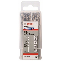 Bosch Metallbohrer HSS-G, DIN 338, 5,9x57x93mm, 10er-Pack Nr. 2608585496