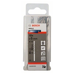 Bosch Metallbohrer HSS-G, DIN 338, 5x52x86mm, 10er-Pack Nr. 2608595062