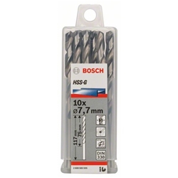 Bosch Metallbohrer HSS-G, DIN 338, 7,7x75x117mm, 10er-Pack Nr. 2608585505