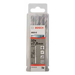 Bosch Metallbohrer HSS-G, DIN 338, 7,8x75x117mm, 10er-Pack Nr. 2608585506