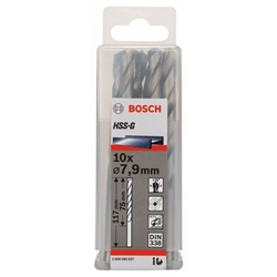 Bosch Metallbohrer HSS-G, DIN 338, 7,9x75x117mm, 10er-Pack Nr. 2608585507