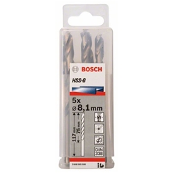 Bosch Metallbohrer HSS-G, DIN 338, 8,1x75x117mm, 5er-Pack Nr. 2608585508