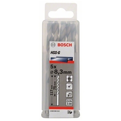 Bosch Metallbohrer HSS-G, DIN 338, 8,3x75x117mm, 5er-Pack Nr. 2608585510