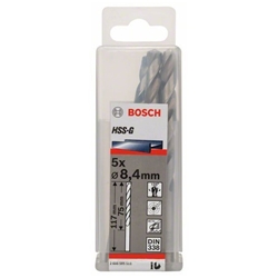 Bosch Metallbohrer HSS-G, DIN 338, 8,4x75x117mm, 5er-Pack Nr. 2608585511