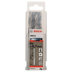 Bosch Metallbohrer HSS-G, DIN 338, 8,7x81x125mm, 5er-Pack Nr. 2608585513