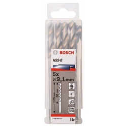 Bosch Metallbohrer HSS-G, DIN 338, 9,1x81x125mm, 5er-Pack Nr. 2608585515