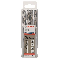Bosch Metallbohrer HSS-G, DIN 338, 9,6x87x133mm, 5er-Pack Nr. 2608585519