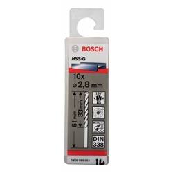 Bosch Metallbohrer HSS-G, DIN 338, 2,8x33x61mm, 10er-Pack Nr. 2608595054
