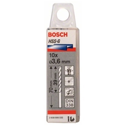Bosch Metallbohrer HSS-G, DIN 338, 3,6x39x70mm, 10er-Pack Nr. 2608595332