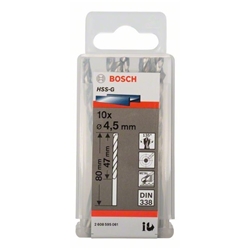 Bosch Metallbohrer HSS-G, DIN 338, 4,5x47x80mm, 10er-Pack Nr. 2608595061