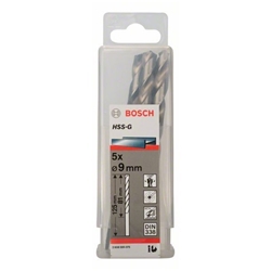 Bosch Metallbohrer HSS-G, DIN 338, 9,0x81x125mm, 5er-Pack Nr. 2608595075