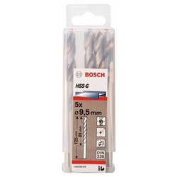 Bosch Metallbohrer HSS-G, DIN 338, 9,5x81x125mm, 5er-Pack Nr. 2608595076