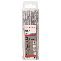 Bosch Metallbohrer HSS-G, DIN 338, 9,8x87x133mm, 5er-Pack Nr. 2608595338