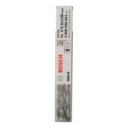 Bosch Metallbohrer HSS-G, DIN 340, 5,5x91x139mm, 5er-Pack Nr. 2608596821