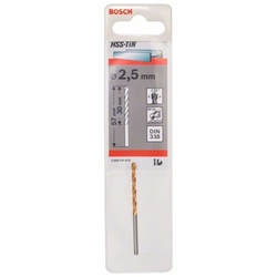 Bosch Metallbohrer HSS-TiN, DIN 338, 2,5x30x57mm Nr. 2608596676