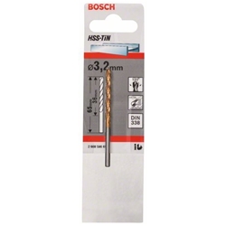 Bosch Metallbohrer HSS-TiN, DIN 338, 3,2x36x65mm Nr. 2608596683