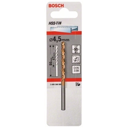 Bosch Metallbohrer HSS-TiN, DIN 338, 4,5x47x80mm Nr. 2608596696