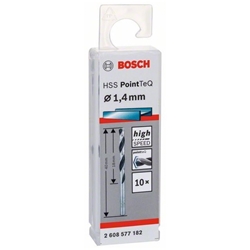 Bosch Metallspiralbohrer HSS PointTeQ, DIN 338, 1,4mm, 10er-Pack Nr. 2608577182