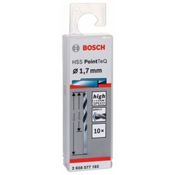 Bosch Metallspiralbohrer HSS PointTeQ, DIN 338, 1,7mm, 10er-Pack Nr. 2608577185