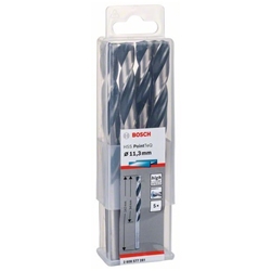 Bosch Metallspiralbohrer HSS PointTeQ, DIN 338, 11,3mm, 5er-Pack Nr. 2608577281