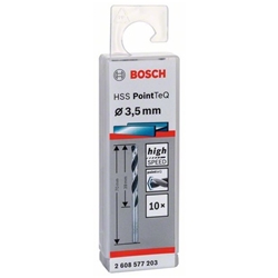 Bosch Metallspiralbohrer HSS PointTeQ, DIN 338, 3,5mm, 10er-Pack Nr. 2608577203