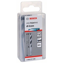 Bosch Metallspiralbohrer HSS PointTeQ, DIN 338, 4,0mm, 10er-Pack Nr. 2608577208