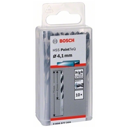 Bosch Metallspiralbohrer HSS PointTeQ, DIN 338, 4,1mm, 10er-Pack Nr. 2608577209