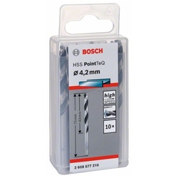 Bosch Metallspiralbohrer HSS PointTeQ, DIN 338, 4,2mm, 10er-Pack Nr. 2608577210