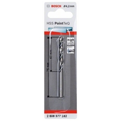 Bosch Metallspiralbohrer HSS PointTeQ, DIN 338, 4,2mm, 1er-Pack Nr. 2608577162