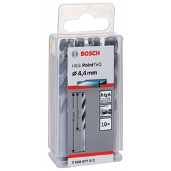 Bosch Metallspiralbohrer HSS PointTeQ, DIN 338, 4,4mm, 10er-Pack Nr. 2608577212