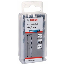Bosch Metallspiralbohrer HSS PointTeQ, DIN 338, 4,5mm, 10er-Pack Nr. 2608577213