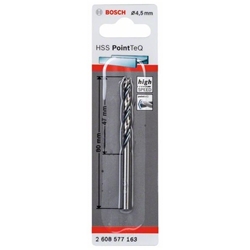 Bosch Metallspiralbohrer HSS PointTeQ, DIN 338, 4,5mm, 1er-Pack Nr. 2608577163