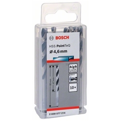 Bosch Metallspiralbohrer HSS PointTeQ, DIN 338, 4,6mm, 10er-Pack Nr. 2608577214
