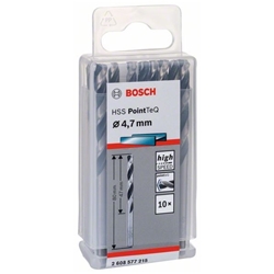 Bosch Metallspiralbohrer HSS PointTeQ, DIN 338, 4,7mm, 10er-Pack Nr. 2608577215