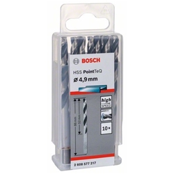 Bosch Metallspiralbohrer HSS PointTeQ, DIN 338, 4,9mm, 10er-Pack Nr. 2608577217