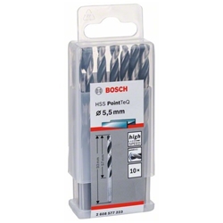 Bosch Metallspiralbohrer HSS PointTeQ, DIN 338, 5,5mm, 10er-Pack Nr. 2608577223