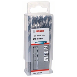 Bosch Metallspiralbohrer HSS PointTeQ, DIN 338, 5,8mm, 10er-Pack Nr. 2608577226