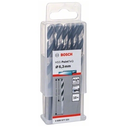 Bosch Metallspiralbohrer HSS PointTeQ, DIN 338, 6,3mm, 10er-Pack Nr. 2608577231