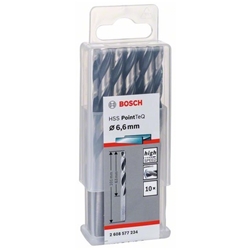 Bosch Metallspiralbohrer HSS PointTeQ, DIN 338, 6,6mm, 10er-Pack Nr. 2608577234