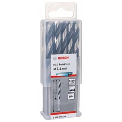 Bosch Metallspiralbohrer HSS PointTeQ, DIN 338, 7,1mm, 10er-Pack Nr. 2608577239