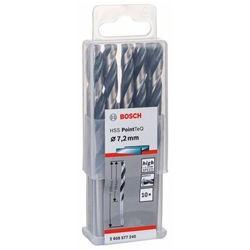 Bosch Metallspiralbohrer HSS PointTeQ, DIN 338, 7,2mm, 10er-Pack Nr. 2608577240
