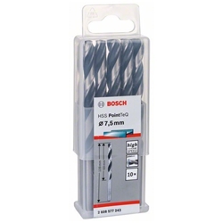 Bosch Metallspiralbohrer HSS PointTeQ, DIN 338, 7,5mm, 10er-Pack Nr. 2608577243