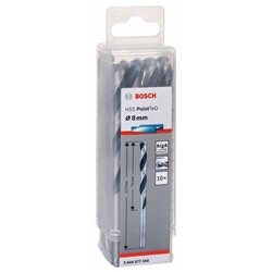 Bosch Metallspiralbohrer HSS PointTeQ, DIN 338, 8,0mm, 10er-Pack Nr. 2608577248