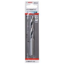 Bosch Metallspiralbohrer HSS PointTeQ, DIN 338, 8,0mm, 1er-Pack Nr. 2608577171