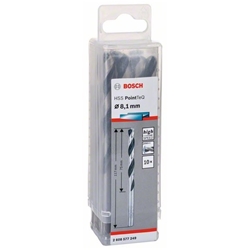 Bosch Metallspiralbohrer HSS PointTeQ, DIN 338, 8,1mm, 10er-Pack Nr. 2608577249