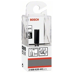 Bosch Nutfräser, 6mm, D1 8mm, L 19,6mm, G 51mm, für Handfräsen Nr. 2608628441