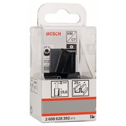 Bosch Nutfräser, 8mm, D1 25mm, L 19,6mm, G 51mm, für Handfräsen Nr. 2608628392