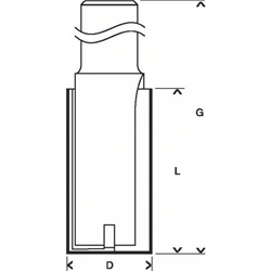 Bosch Nutfräser, 8mm, D1 8mm, L 25,4mm, G 56mm Nr. 2608628372