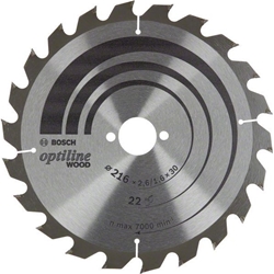 Bosch Optiline Wood Kreissägeblatt 216x2,6/1,6x30, 22 Zähne Nr. 2608838410